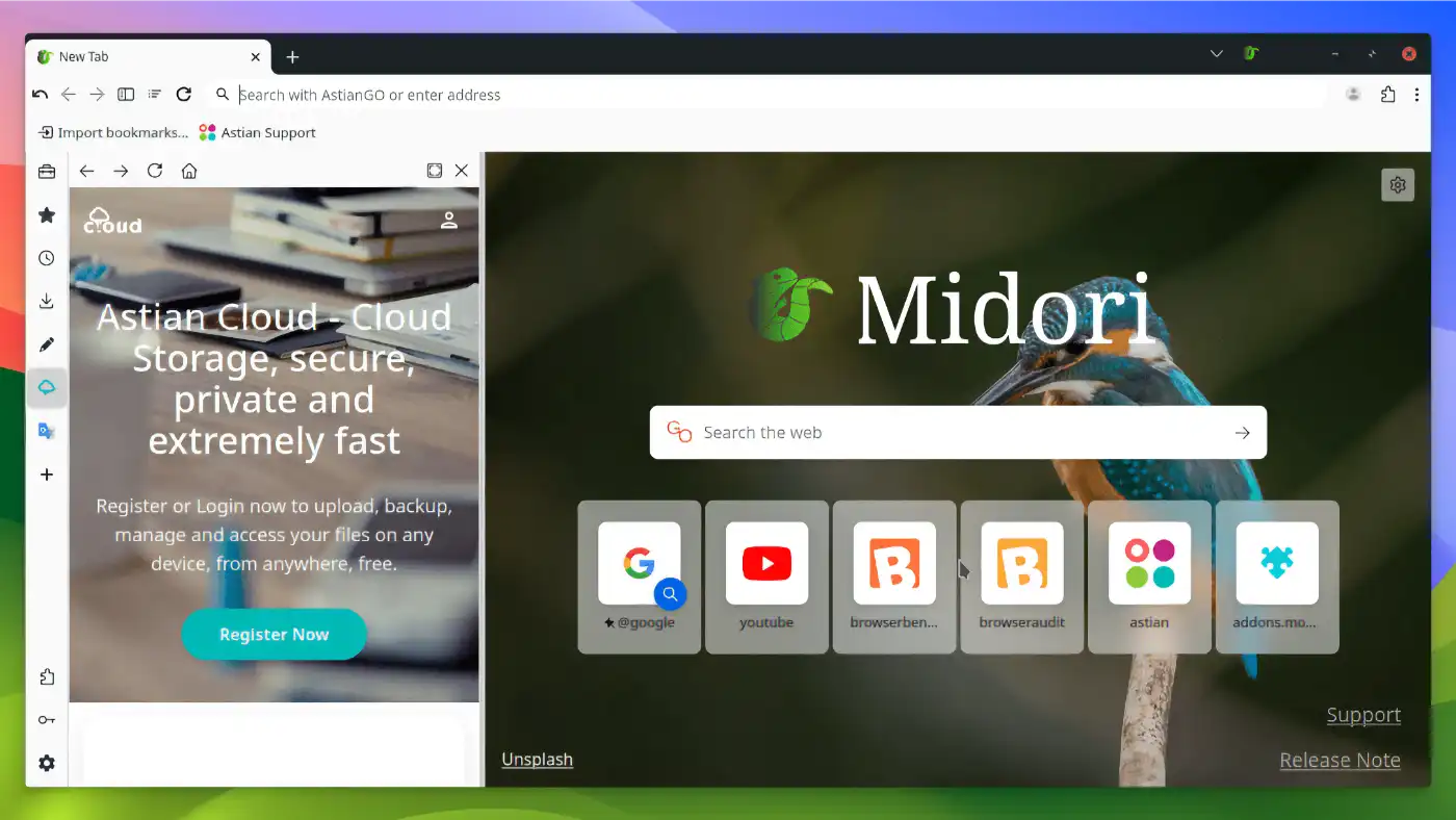 Midori browser - Cloud integrations - 05