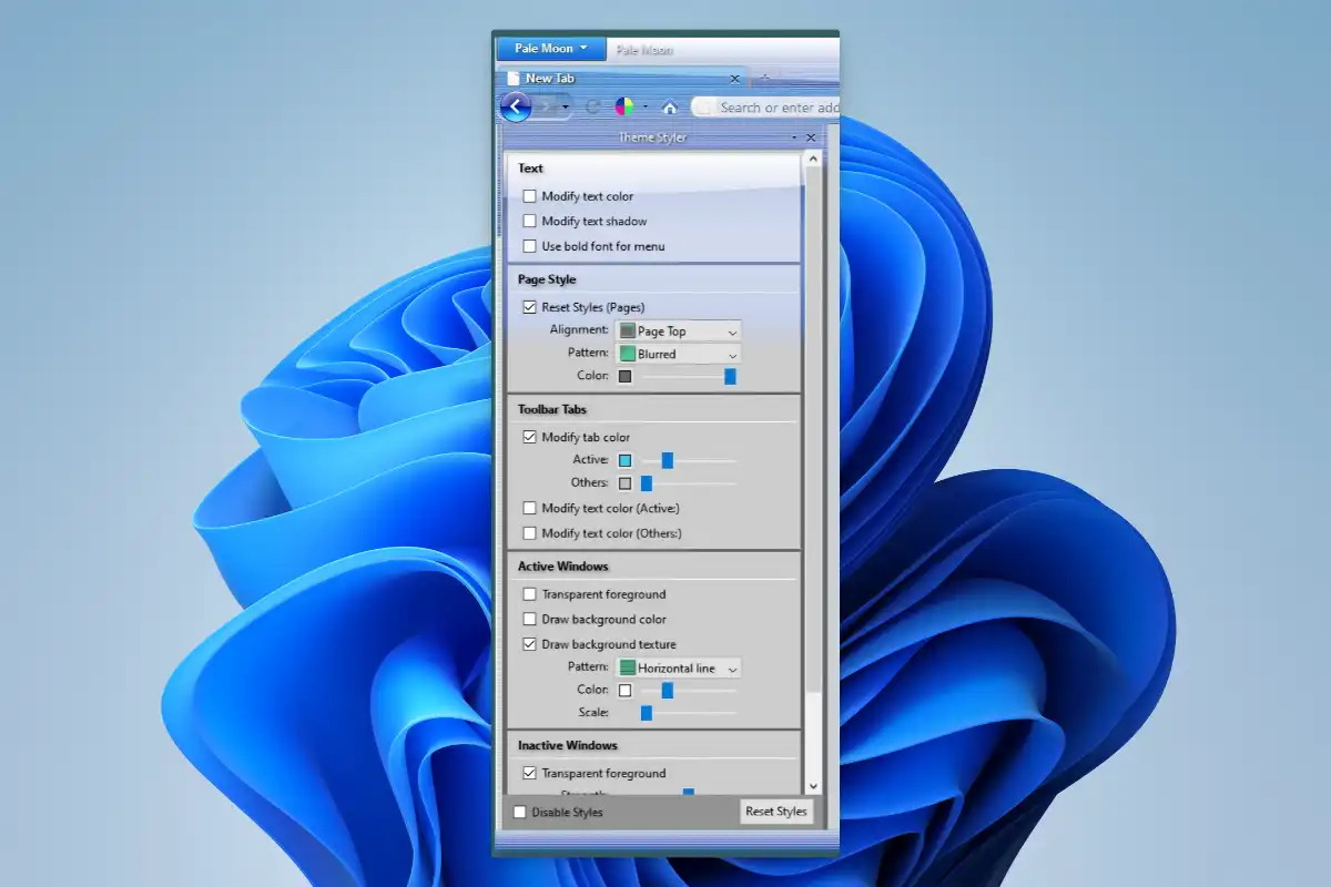 Pale Moon browser - Customization - 03
